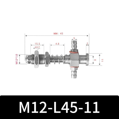 Big Head M12 Pneumatic Vacuum Sucker Cup With Rubber Silicone Industrial Fixture Mount For Heavy Duty Gripping And Automation Tasks with dimensions.