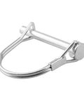 Five Pack Locking Pins Set, Tubular Folding Hitch Pins With Spring Lock, galvanized pin detail view