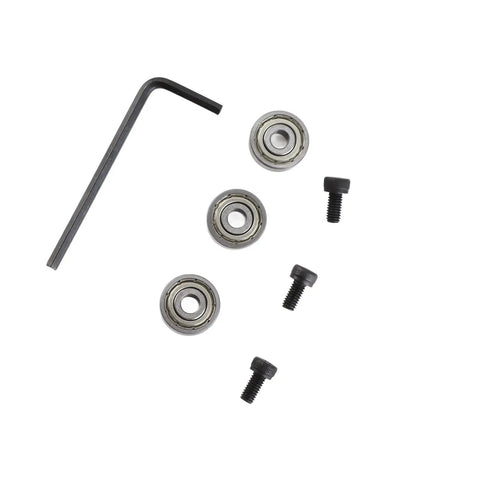 Heavy Duty Steel Bearing Kit For Milling Cutter Head Three Upper Dust Proof Bearings With Metal Guards Includes Installation Screws And Hex Wrench