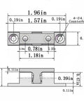Diagram of Heavy Duty Stainless Steel Cabinet Door Catch 2 Pack Dual Ball Roller Latch With Adjustable Tension And Screws 50mm