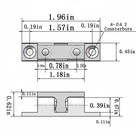 Diagram of Heavy Duty Stainless Steel Cabinet Door Catch 2 Pack Dual Ball Roller Latch With Adjustable Tension And Screws 50mm