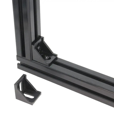 10 Pack Black 4040 Corner Brackets Set Heavy Duty Right Angle Aluminum Mounts With M6 Screws And T Nuts For 8mm Extrusion 4040 Series Fitment