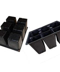 Deep Extra Large Seed Starter Trays Pack With 300 Deep Cells In 50 Six Cell Trays Flexible Black Plastic Gardening Trays