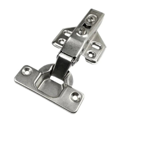 Four Pack Hydraulic Soft Close 85 Degree Cabinet Hinges Wall Mounted For Cabinets And Furniture No Overlay Durable Quiet Closing Heavy Duty Build Perfect For Kitchen Bathroom And Living Spaces - single hinge view