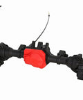 Rear view of Beefed Up Portal Axle Upgrade Kit With Nylon Front And Rear Axles And Differential Lock For 1 By 10 RC Crawler TRX4 Defender
