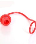 Two Pack 3/4 Inch Hydraulic Quick Coupler Dust Cap Covers For ISO A And ISO B Quick Disconnects, red cap with retention ring.