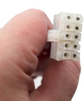 Hand holding 10-pin connector for Model Specific 7 Cube Ice Maker Replacement For Fridges Drop In Ready DA97-05422A 1557822