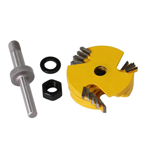 Built Tough One Quarter Inch Shank Slot Cutter Router Bit Set With Six Precision Groove Cutters And Teflon Coated Tungsten Carbide Blades for woodworking.
