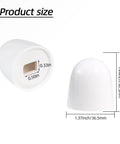 Universal Toilet Bolt Caps Pack of 6, White 1.44 Inch Round Push On Covers With Washers, product size diagram