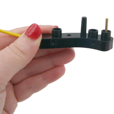 Hand holding part of Ice Maker Assembly Replacement For Select Refrigerator Models Model Specific Fit Not Universal With Short Adapter Harness