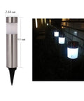 Six Pack Solar Bollard Path Lights Outdoor Stainless Steel Warm White LED Landscape Lighting For Backyard Lawn Patio