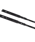 Beefy 12 Inch Side Mount Drawer Slides With 100 Pound Capacity In Cold Rolled Steel For Vanities Desks And Cabinets, Heavy Duty Rails Built To Take A Beating, Perfect For Kitchen And Bath Renovations, pair of black 12-inch side-mount drawer slides