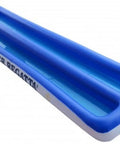 Inflatable Raingutter Regatta Raceway For Scouts And Backyard Racers, 29 Inch Wide By 10 Foot Long, Blue Finish, Aerial View