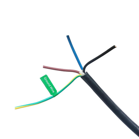 Color-coded electrical wire bundle showcasing ground wire for safe installations and electrical projects.