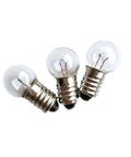Ten Pack E10 Mini Light Bulbs 3.8V 0.3A Warm Yellow Incandescent Bulbs For Flashlights Tools And DIY Projects With Tungsten Filament Durable Glass Construction Ideal Indicator Lamps, three bulbs