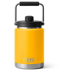 Yellow Rambler Half Gallon Jug With MagCap Vacuum Insulated Stainless Steel No Sweat Design Keeps Drinks Cold Or Hot Longer