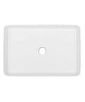 Top view of 24 Inch Rectangle Ceramic Vessel Sink for Above Counter Install, Slick Modern Look, Scratch Resistant Non Porous Ceramic