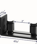 Sliding Barn Door Bottom Floor Guide Roller Set, Black, Quiet And Smooth Operation, Adjustable For A Tight Fit, Includes 2 Rollers