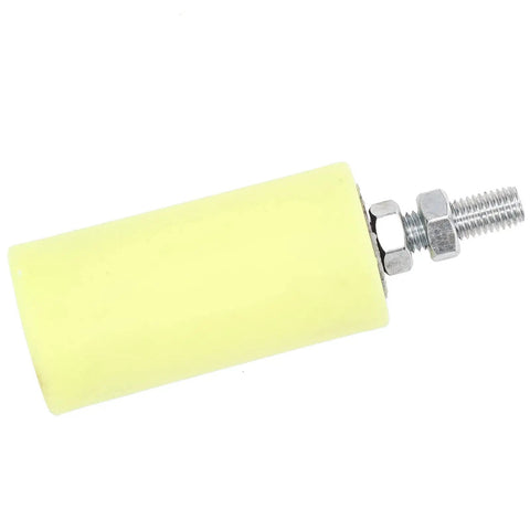 Side view of Heavy Duty Slide Gate Guide Post Roller With Nylon Wheel for ultra smooth sliding and ultra durable universal fit