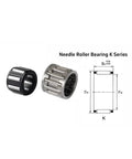 Kickass Low Friction K Series Needle Roller Bearings Pre Lubricated Radial Cage Assembly with dimensions for hydraulic systems.
