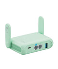 Pocket WiFi 7 Travel Router with Dual Band 2.4G and 5G, Dual 2.5G Ethernet Ports, USB 3.0, mini portable router in mint green