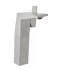 Single Hole High Arc Bathroom Faucet With One Handle Brushed Nickel Finish Solid Brass Build One Point Two GPM Flow No Fuss Cleaning And Long Lasting Durability For Busy Bathrooms, silver finish