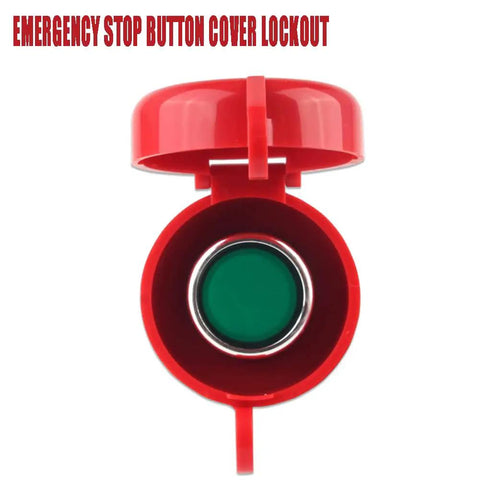 Emergency Stop Button Lockout Cover Red 22mm Diameter Pushbutton Shield Box Type 2 Pack Built Tough PC Material Easy Open Close Safety Cap