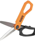 Klein Tools B2109 9-inch heavy-duty scissors, orange handle, stainless steel blades
