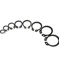 500 Pieces M5 To M20 External Circlip Snap Ring Set Stainless Steel Black 65Mn Assortment Kit for automotive machinery projects