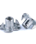 T Nut Zinc Plated Four Claw Blind Nut Insert for Wood Furniture and Speaker Mounts Pronged Tee Nut Heavy Duty Threaded Insert M5x20