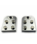 Beefy 4 Point Flat Lug Battery Terminal Blocks With Stainless Bolts For Auto Use Built From 6061 Aluminum And Stainless Hardware For A Sturdy Secure Connection To Batteries With Threaded Studs, 2-pack