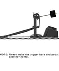 Side view of Bass Drum Trigger Pad With Felt Beater Hammer For Real Deal Kick Feel On Multipad Electric Drum Set setup instructions