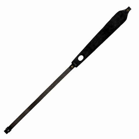Slip On Rifle Sling With Cartridge Holder Leather Gun Strap With Swivels And Thumb Loop Adjustable Carry Strap With No Slip Backing