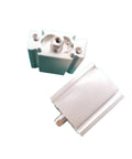 Space Saving Double Acting Pneumatic Actuator Cylinder delivering smooth bidirectional thrust in compact silver design.