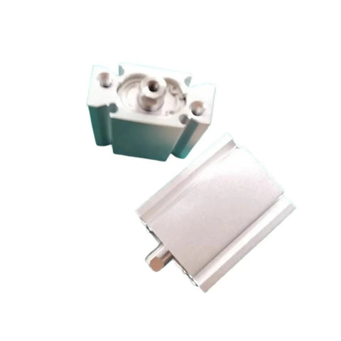 Space Saving Double Acting Pneumatic Actuator Cylinder delivering smooth bidirectional thrust in compact silver design.