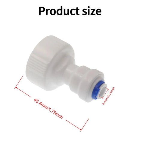 Two Pack Three Quarter Inch FNPT To One Quarter Inch OD Quick Connect Fittings Garden Hose Adapter Plastic Push To Connect