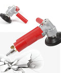 4 Inch Pneumatic Wet Stone Polisher With Water Feed For Marble And Granite, shown with adjustable speed control and air sander pad.