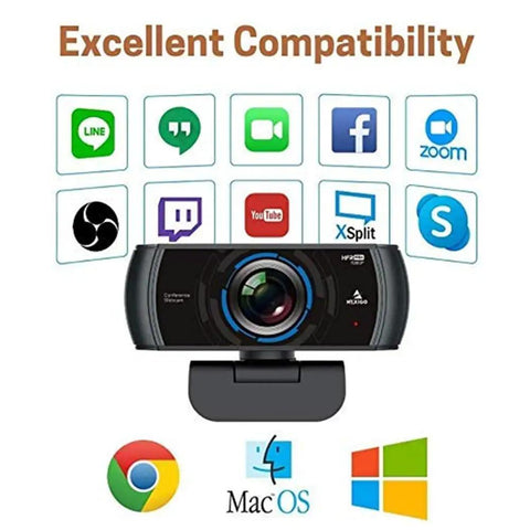 Smooth As Butter 60Fps 1080P HD Webcam showing excellent compatibility with various software and systems.