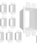 8 Pack 1-Gang Electrical Box Extenders With 16 Screws, Durable Plastic Outlet Box Extension Kit For Single Gang Power Switch Receptacles, White