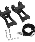 Universal Bike Pedal Straps With Toe Clips Adjustable Anti Slip Foot Cages For Road Mountain And Indoor Cycling set