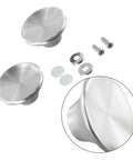 Stainless Steel Pot Lid Knobs Replacement Kit 20 Pack Anti Rust Oven Handle Sets With Easy One Hand Lift Curved Loops And Full Mounting Hardware for pot lids