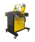 Heavy Duty Electric Hydraulic Busbar Processor Cutter 900W Motor And 700 Bar Pressure on a rolling cart, with black and yellow finish.