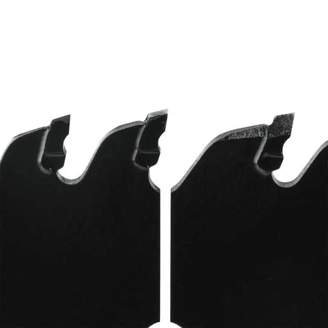 Close-up of teeth on 12 Inch 100 Tooth Carbide Tipped Miter Saw Blade for Max Efficiency, Faster Cuts, Smoother Finish