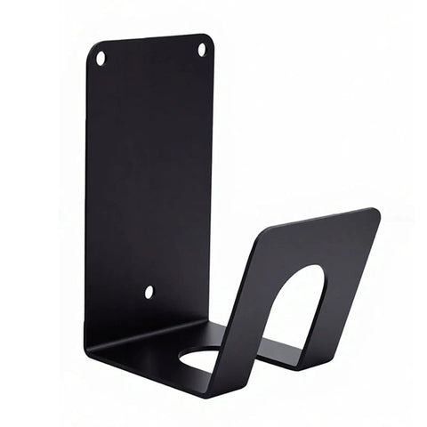 Heavy Duty Wall Mount Electric Vehicle Charger Bracket With Dual Iron Racks For Smart Garage Cable Organization showing black iron design.