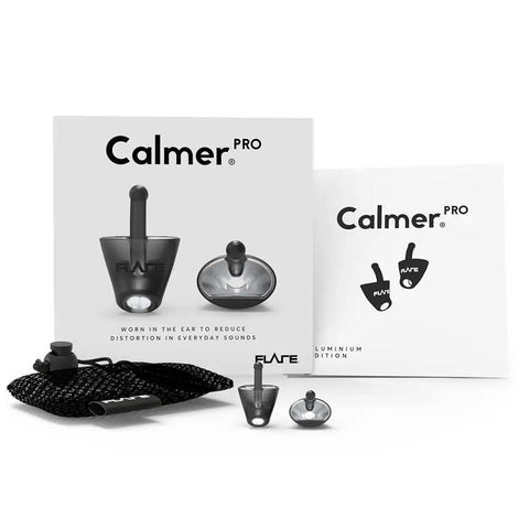 Calmer Noise Reducing Ear Plugs Silicone Reusable For Noise Sensitivity And Travel Focus Stay Calm In Busy Environments packaging and product display