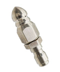 Stainless Steel Sewer Jetter Nozzle For Pressure Washers, One Quarter Inch Quick Connect, Compact Durable Drain Pipe Cleaner, 5000 PSI