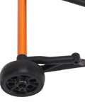 Close-up of a black wheel on the RC Wheelie Bar Kit for ZD Racing MX 07 4WD 1/7 Scale RC Truck with double wheel stability upgrade.