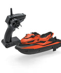 High Speed 2.4GHz RC Jet Ski Toy With Dual Propellers For Water Fun, Two Speed Modes, 50 Meter Remote Range, Bright Orange Finish