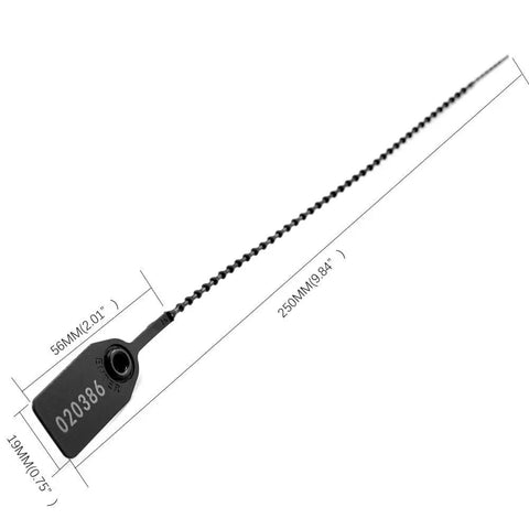 Yellow Numbered Security Zip Ties With Tamper Evident Seal Tags Pull Tight Self Locking Disposable Safety Locks