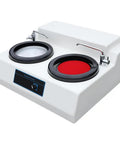 Pro Grade Desktop Double Disk Metallographic Grinding And Polishing Machine with 203 mm and 230 mm discs for lab use.